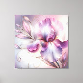 Iris-Blume mit Goldschmiedearbeiten Leinwanddruck (Vorderseite)