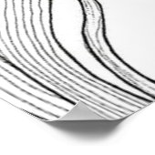 Iris-Blume mit schwarzer Tinte Poster (Ecke)