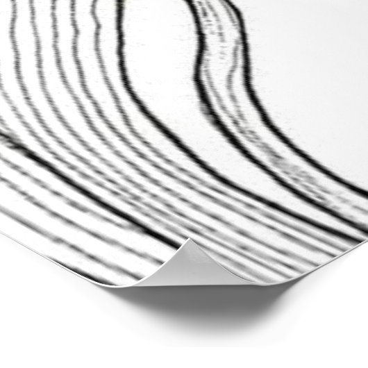 Iris-Blume mit schwarzer Tinte Poster (Ecke)