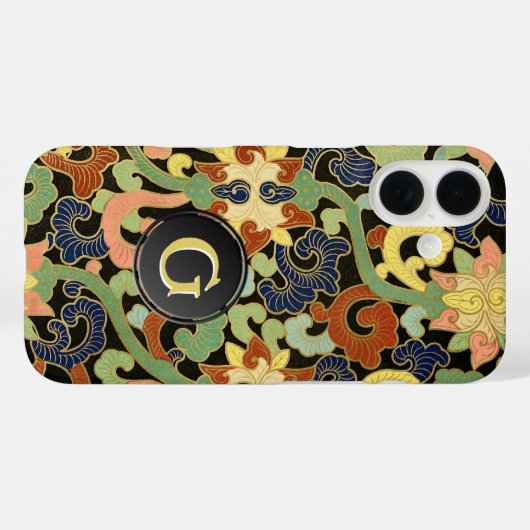 Iris-Blume Monogramm Case-Mate iPhone Hülle (Rückseite (Horizontal))