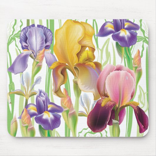 Iris-Blume Mousepad (Vorne)