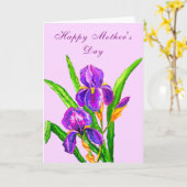 Iris Blume Muttertagskarte Karte (Gelbe Blume)