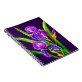 Iris-Blume-Notebook - Benutzerdefinierte Farben - Notizblock (Rechte Seite)