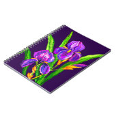 Iris-Blume-Notebook - Benutzerdefinierte Farben - Notizblock (Linke Seite)