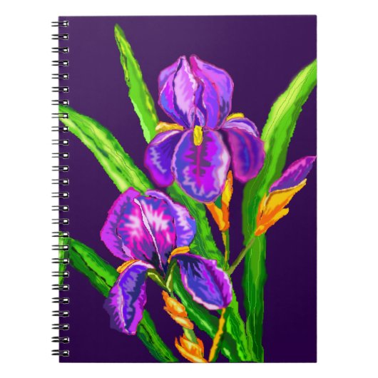 Iris-Blume-Notebook - Benutzerdefinierte Farben - Notizblock (Vorderseite)