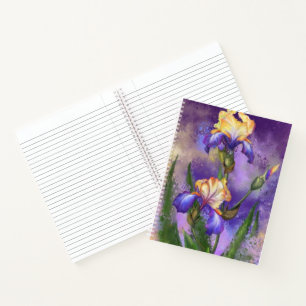Iris Blume Notebook Iris Notizblock