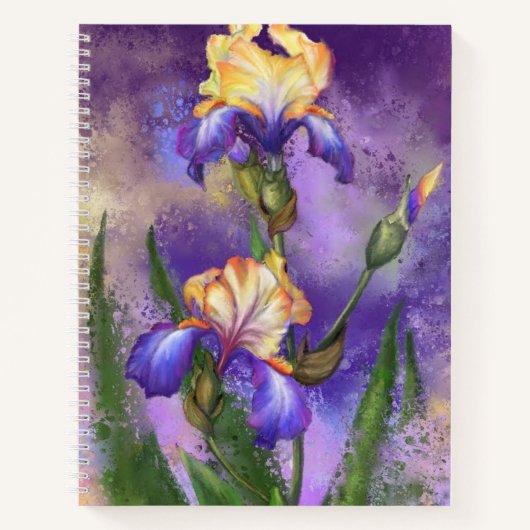Iris Blume Notebook Iris Notizblock (Vorderseite)