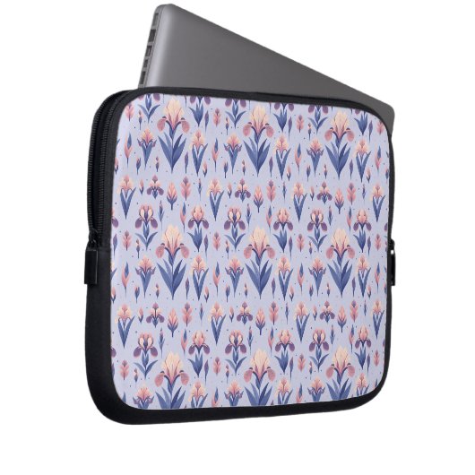 Iris Blume Pattern Laptopschutzhülle (Vorne Rechts)
