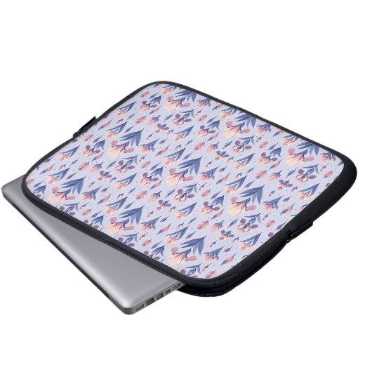 Iris Blume Pattern Laptopschutzhülle (Vorne Knopf)