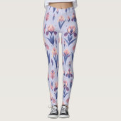 Iris Blume Pattern Leggings (Vorderseite)