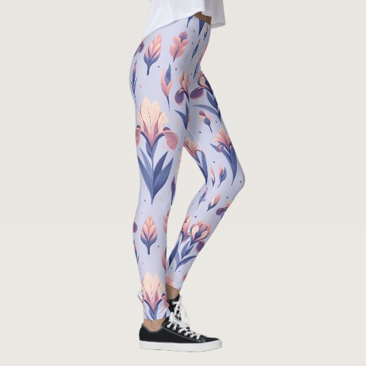 Iris Blume Pattern Leggings (Rechts)