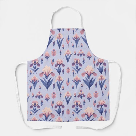 Iris Blume Pattern Schürze (Vorderseite)