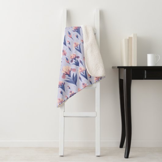 Iris Blume Pattern Sherpadecke (Beispiel)
