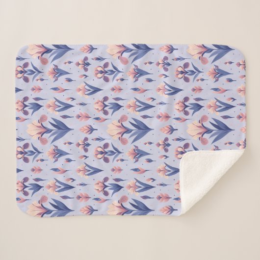 Iris Blume Pattern Sherpadecke (Vorderseite (Horizontal))