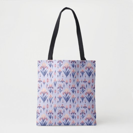 Iris Blume Pattern Tasche (Vorderseite)