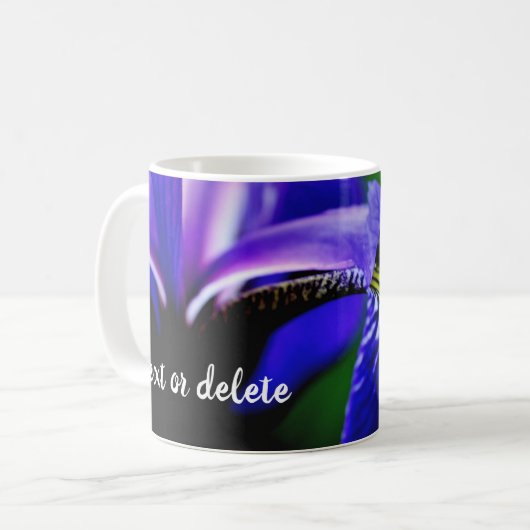 Iris Blume Personalisiert Kaffeetasse (Vorderseite Links)