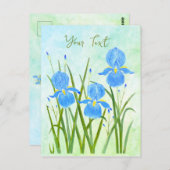 Iris Blume Postkarten (Vorne/Hinten)