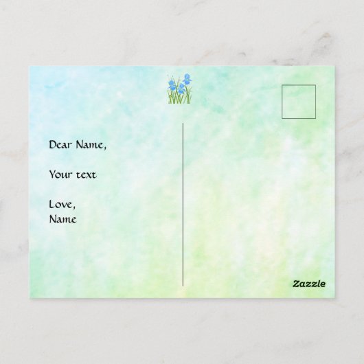 Iris Blume Postkarten (Rückseite)