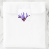 Iris-Blume Quadratischer Aufkleber (Tasche)