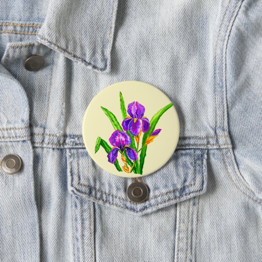 Iris-Blume-Schaltfläche Irische - Farbe - Text Button (Beispiel)