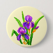 Iris-Blume-Schaltfläche Irische - Farbe - Text