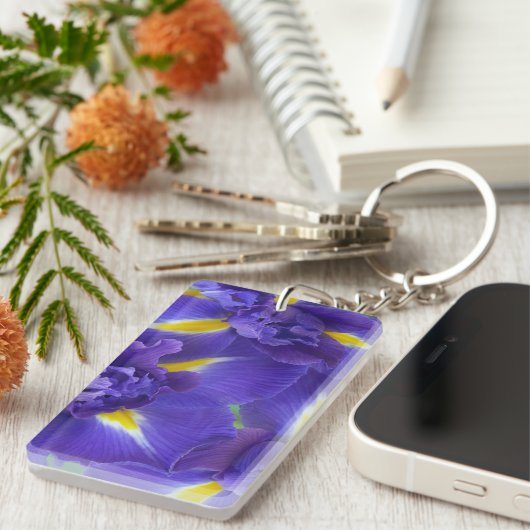 Iris-Blume Schlüsselanhänger (Vorderseite rechts)