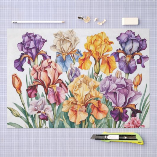 Iris-Blume Seidenpapier (Handwerk)