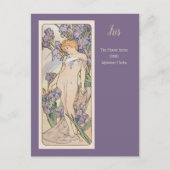 Iris Blume Series Alphonse Mucha Postkarte (Vorderseite)