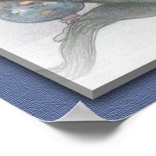 Iris Blume skizziert Ermutigung "Sei du selbst" Poster (Ecke)