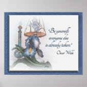 Iris Blume skizziert Ermutigung "Sei du selbst" Poster (Vorne)