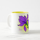 Iris-Blume - Tasse (Vorderseite Links)
