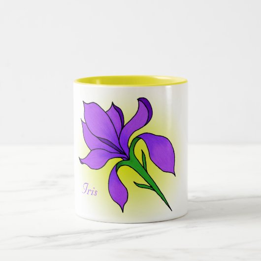 Iris-Blume - Tasse (Mittel)