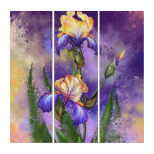 Iris Blume Triptych Triptychon