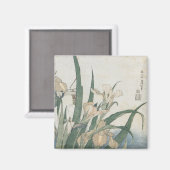 Iris-Blume und Grasshopper, c.1830-31 Magnet (Vorderseite/Rückseite)