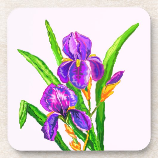 Iris Blume Untersetzer (Vorderseite)
