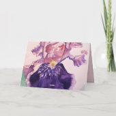 Iris-Blume wird bald gut für Frauen, die Namenskar Karte (Rückseite)