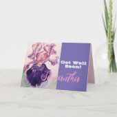 Iris-Blume wird bald gut für Frauen, die Namenskar Karte (Vorderseite)
