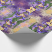 Iris Blume Wrapping Paper Irises Geschenkpapier (Ecke)