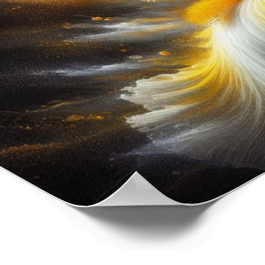 Iris Blume Zeitgenössisches Poster (Ecke)