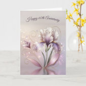 Iris-Blume zum 60. Jubiläum mit Gold-Etching Karte (Gelbe Blume)