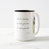 Iris-Blume Zweifarbige Tasse (VorderseiteRechts)