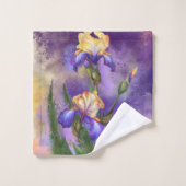 Iris Blumen Badetuch Badhandtuch Set (Waschlappen)