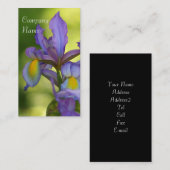 Iris-Blumen-Geschäfts-Karten Visitenkarte (Vorne/Hinten)