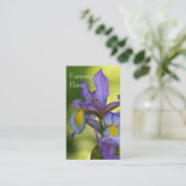 Iris-Blumen-Geschäfts-Karten Visitenkarte (Stehend Vorderseite)