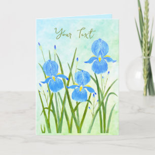 Iris Blumen Grußkarte gefaltet Karte