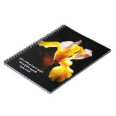 Iris-Blumen-Licht Bibelvers-Gebetsjournal Notizblock (Linke Seite)