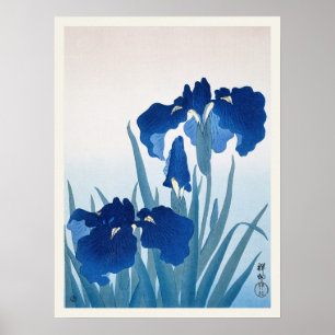 Iris Blumen Ohara Koson Vintage Japanischer Druck Poster