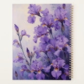 Iris-Blumen-Spiral-Planer Botanisch Frühling Planer (Rückseite)