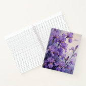 Iris-Blumen-Spiraljournal Botanisch Sommer Notizblock (Innenseite)