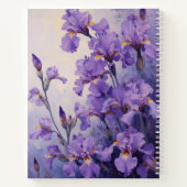 Iris-Blumen-Spiraljournal Botanisch Sommer Notizblock (Rückseite)